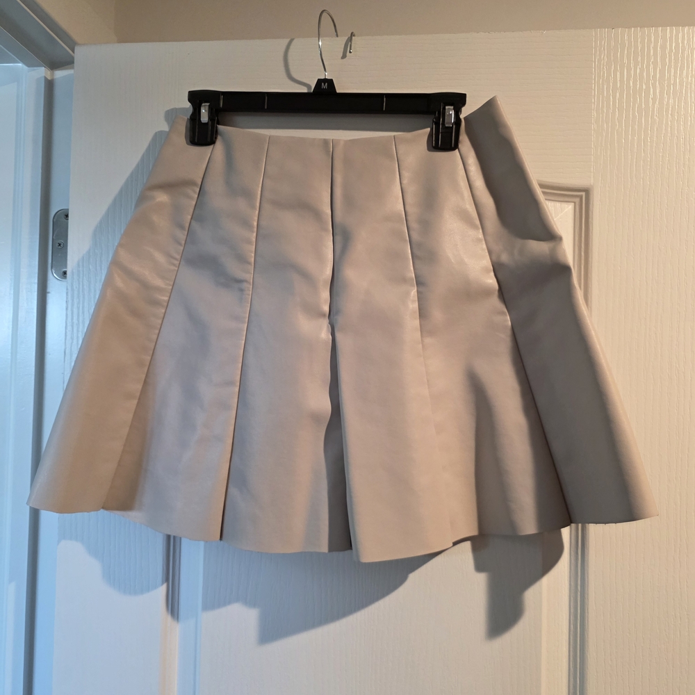 Beige Pleated Skirt
